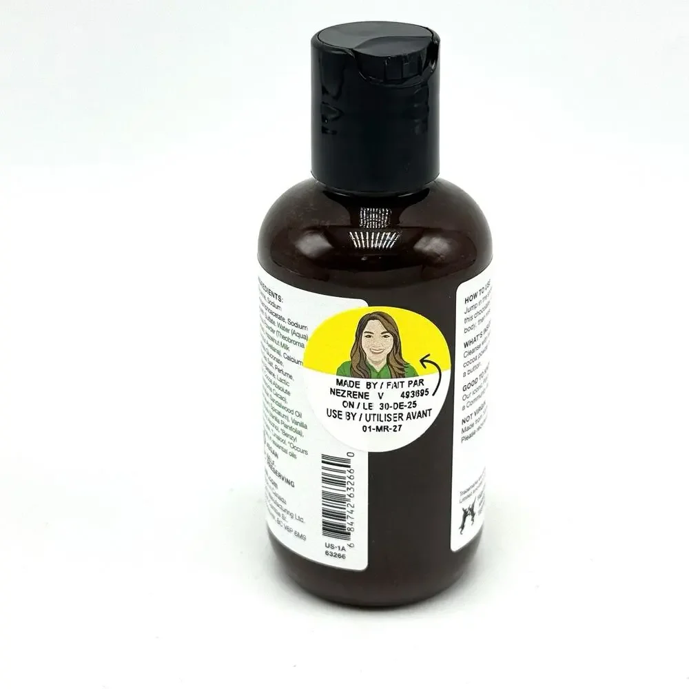 Lush Posh Chocolate Shower Gel 3.3oz Hazelnut Cocoa New Sealed